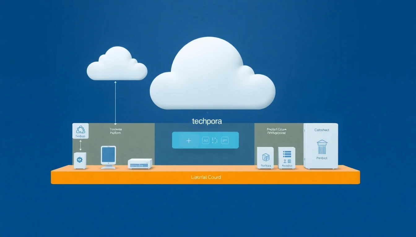techpora platform architecture diagram showing cloud infrastructure and system components