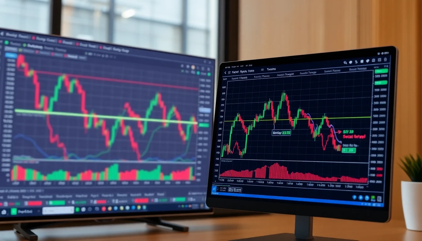 trading charts TradingView platform interface showing multiple timeframes technical indicators and social trading features